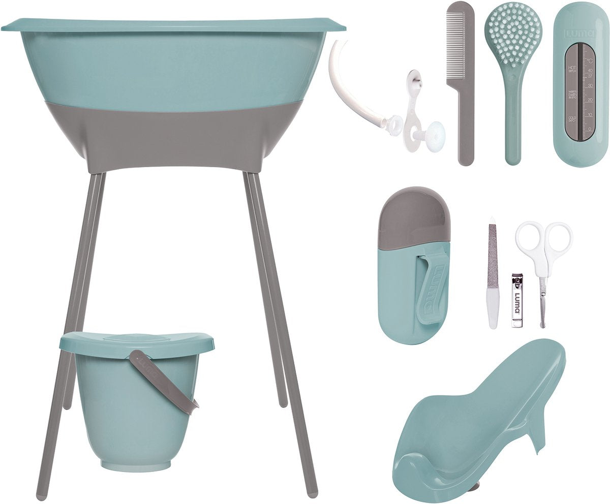 Luma babycare ensemble de bain et de soins luma bleu glace