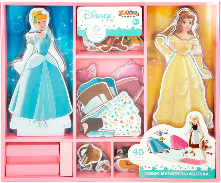 Woomax Disney princesses puzzle magnétique 45 pièces multicolore 3 ans enfants