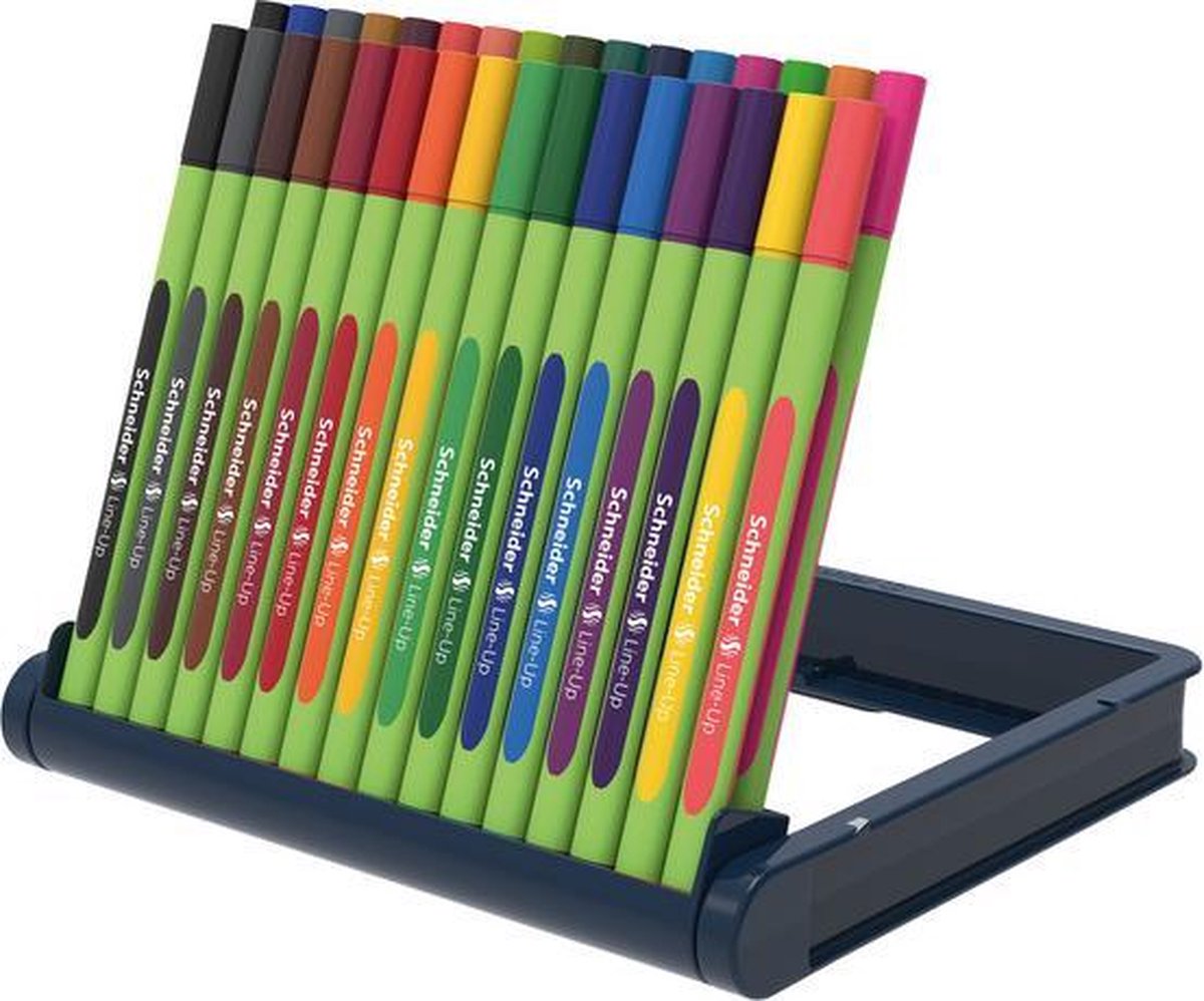 Instruments d'écriture Schneider Schneider Fineliner - line-up - largeur de trait 0,4 mm - assortiment de 32 pièces incl. 2x touches de line-up gratuites - s-191091