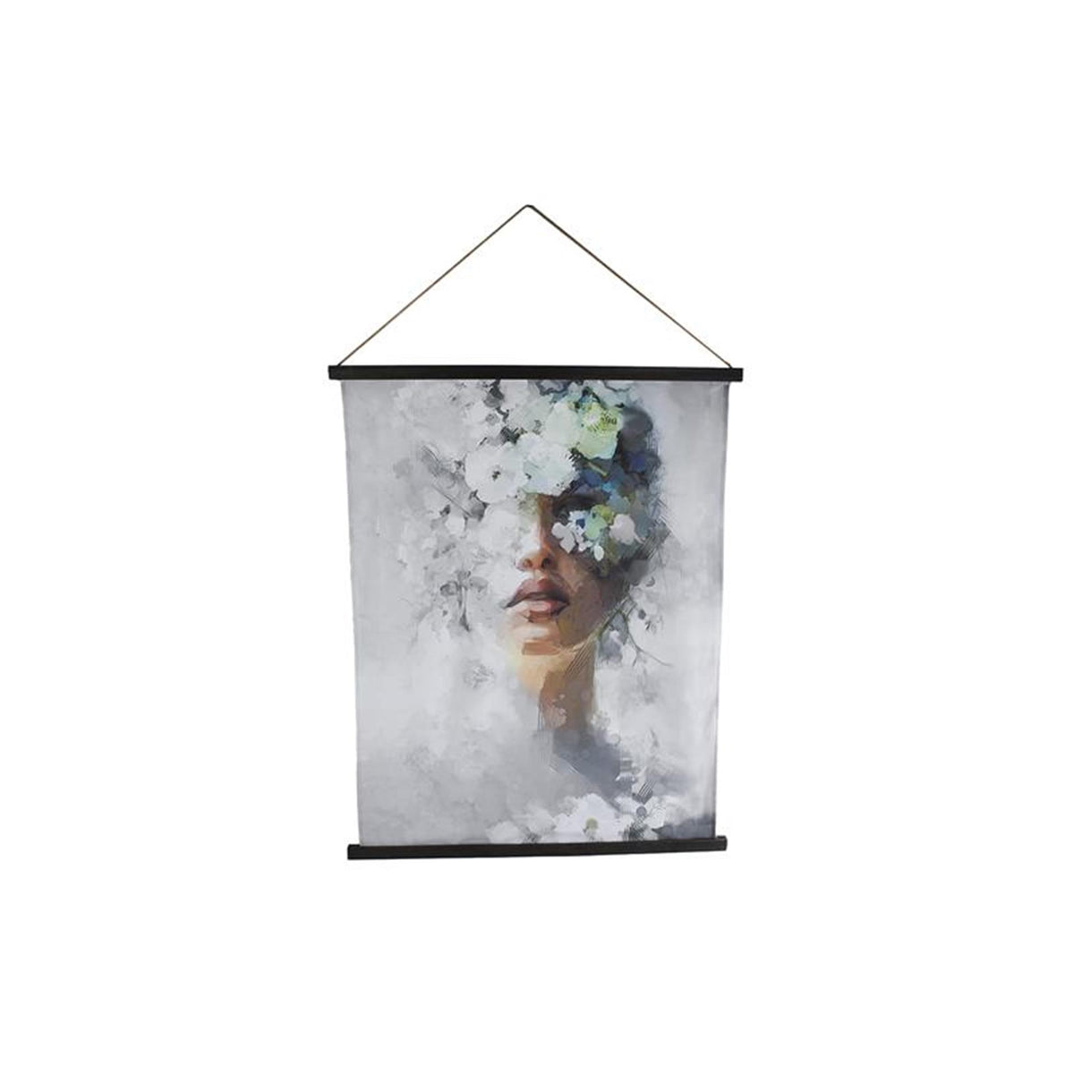 Décoration murale Cosydecor femme tissu 115x148