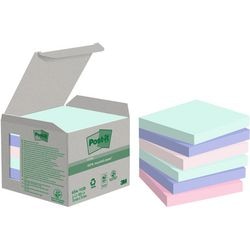 Pic notes autocollantes post-it recyclées 76 x 76 pk assortiment de 6 couleurs en carton