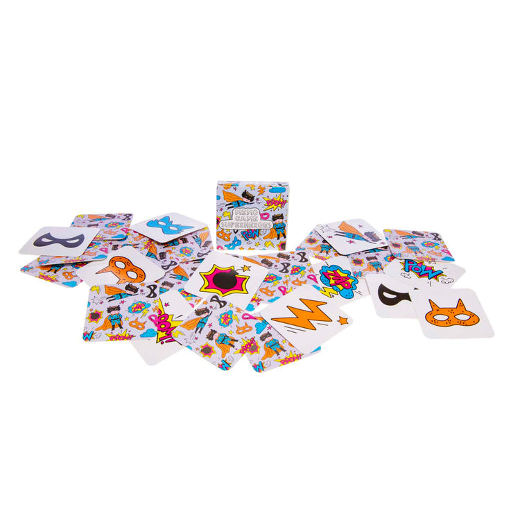 Duckiez Mini Memospel Superheroes, 28 cartes