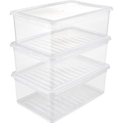 Garde-boîte de rangement 30020 3 x 11 l transparent