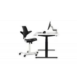 Bureau de travail et d'exercice noir, blanc