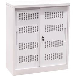 Armoire à portes coulissantes euroseats blanc 900 (l) x 400 (p) x 1 050 (h) mm