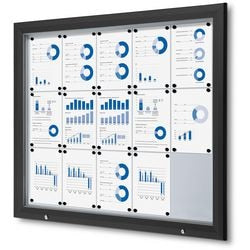 Tableau d'affichage verrouillable showdown sct15xa4phc9005 aluminium noir
