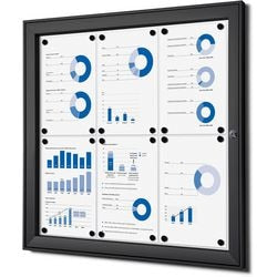 Tableau d'affichage verrouillable showdown scs6xa4c9005 aluminium noir