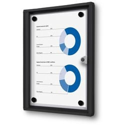 Tableau d'affichage verrouillable showdown scxs1xa4c9005 aluminium noir