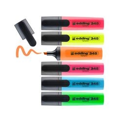 Marqueur de texte edding 345, gamme de couleurs rechargeable en permanence