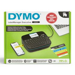 Imprimante d'étiquettes portable Dymo Label Manager Executive 640 CB | étiqueteuse compacte avec clavier azerty | Connectivité Bluetooth et USB | Compatible avec les étiquettes standard D1 et durables