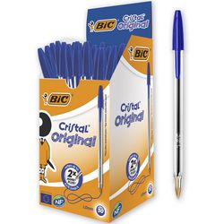Bic boîte de 50 stylos cristal bleu