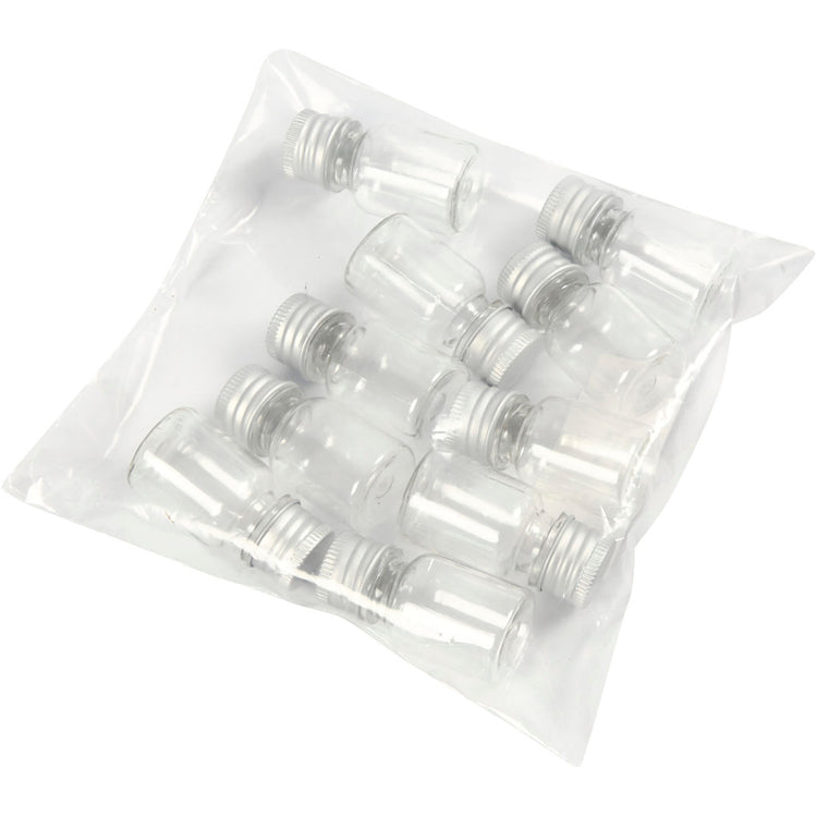 Pot Creativ company avec bouchon à vis, h : 48 mm, d 23,5 mm, 13 ml, 10 pièces 1 boîte
