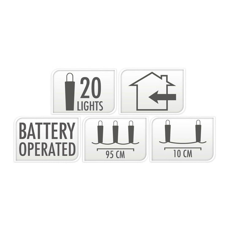 Fil argenté à corde lumineux LED, couleur 95 cm