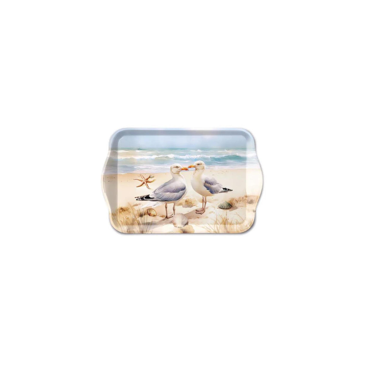 Plateau Ambiente mélamine 13x21cm mouettes