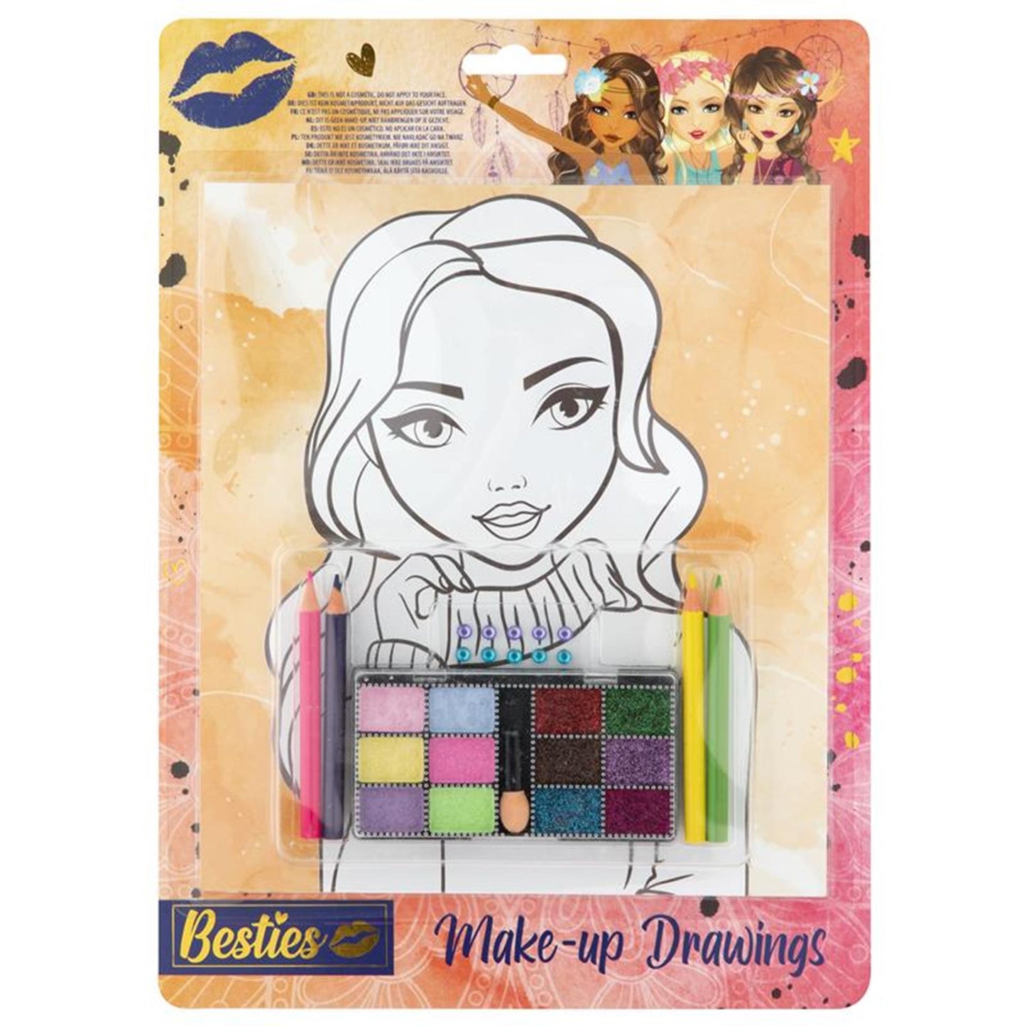 Les besties font vos propres dessins de maquillage A4