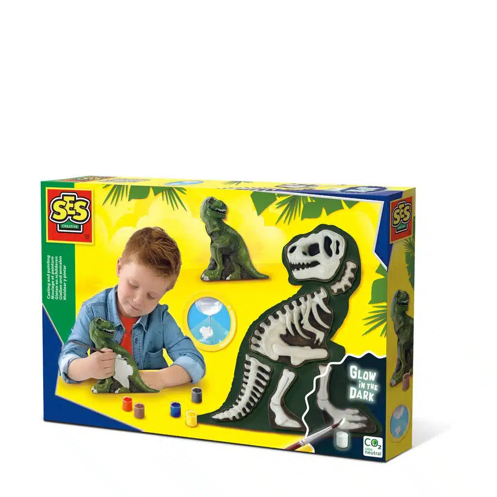 Ses Gieten et Painting - T -rex avec squelette