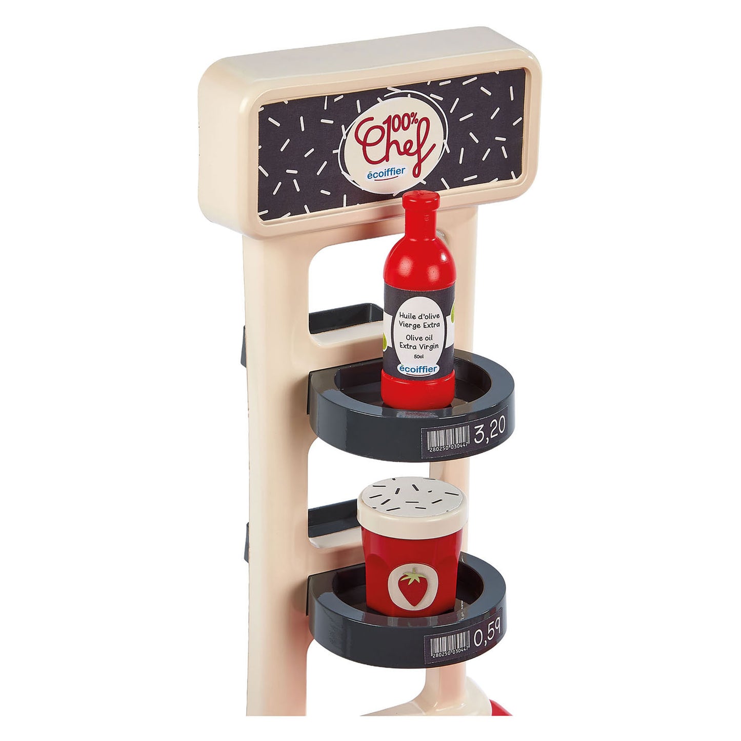 Comptoir et caddie de magasin 100% chef Ecoiffier - 20 pcs.