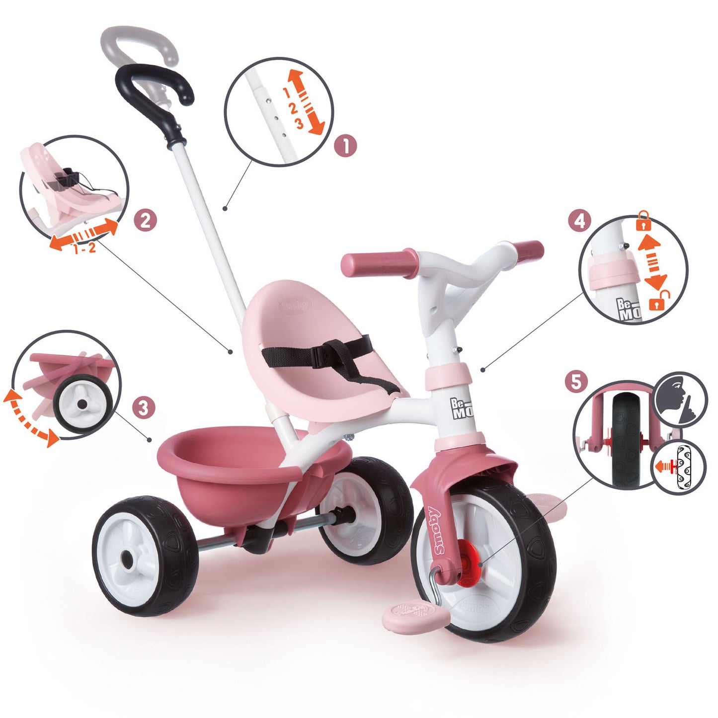 Smoby be tricycle rose