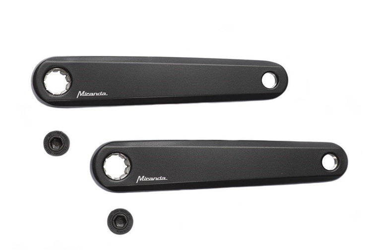 set manivelles E-bike aluminium 170 mm noir