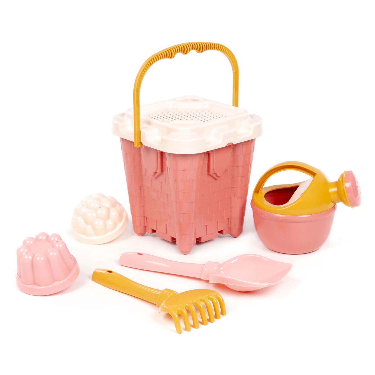 Ensemble de seaux roses château Cavallino, 7 pièces.