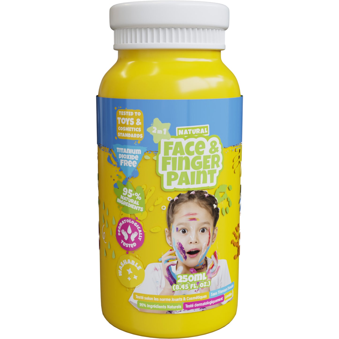 Boti Natural Face Fingerpaint Bottle Jaune, 250 ml