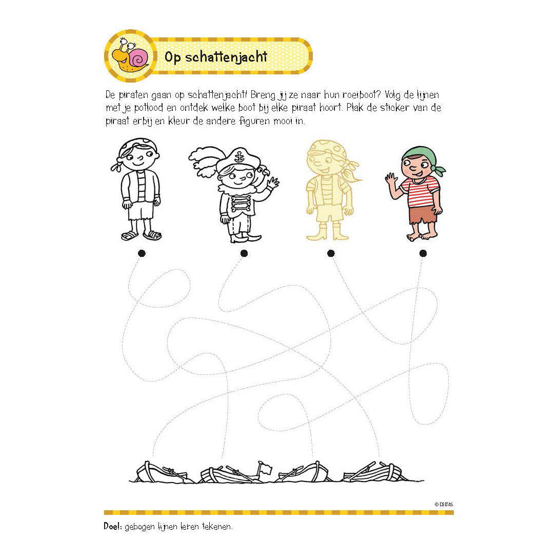 Livre d'exercices deltas avec des autocollants pour les premiers jeux d'écriture (5-6 ans)
