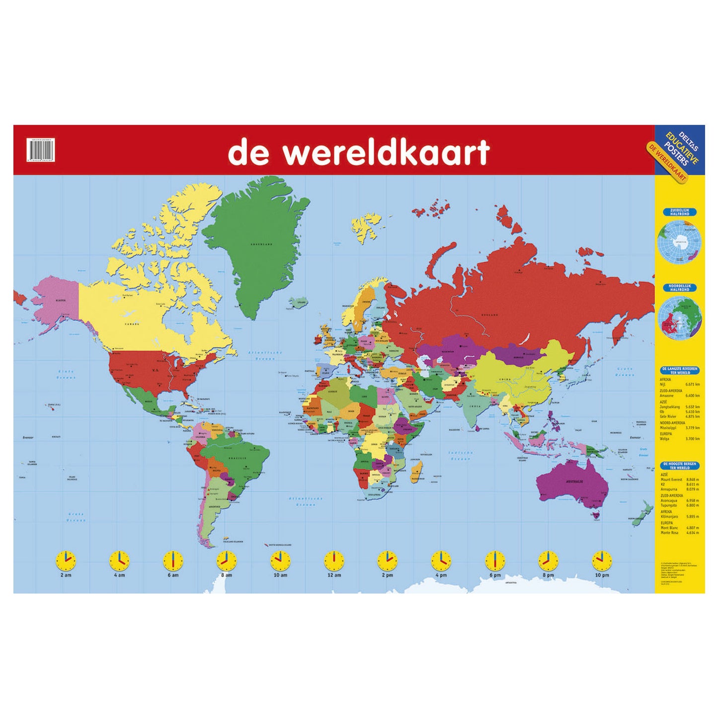Affiche éducative deltas la carte du monde