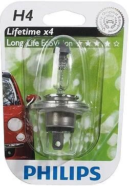 Philips lampe frontale h4 ampoule longue durée 1 blister