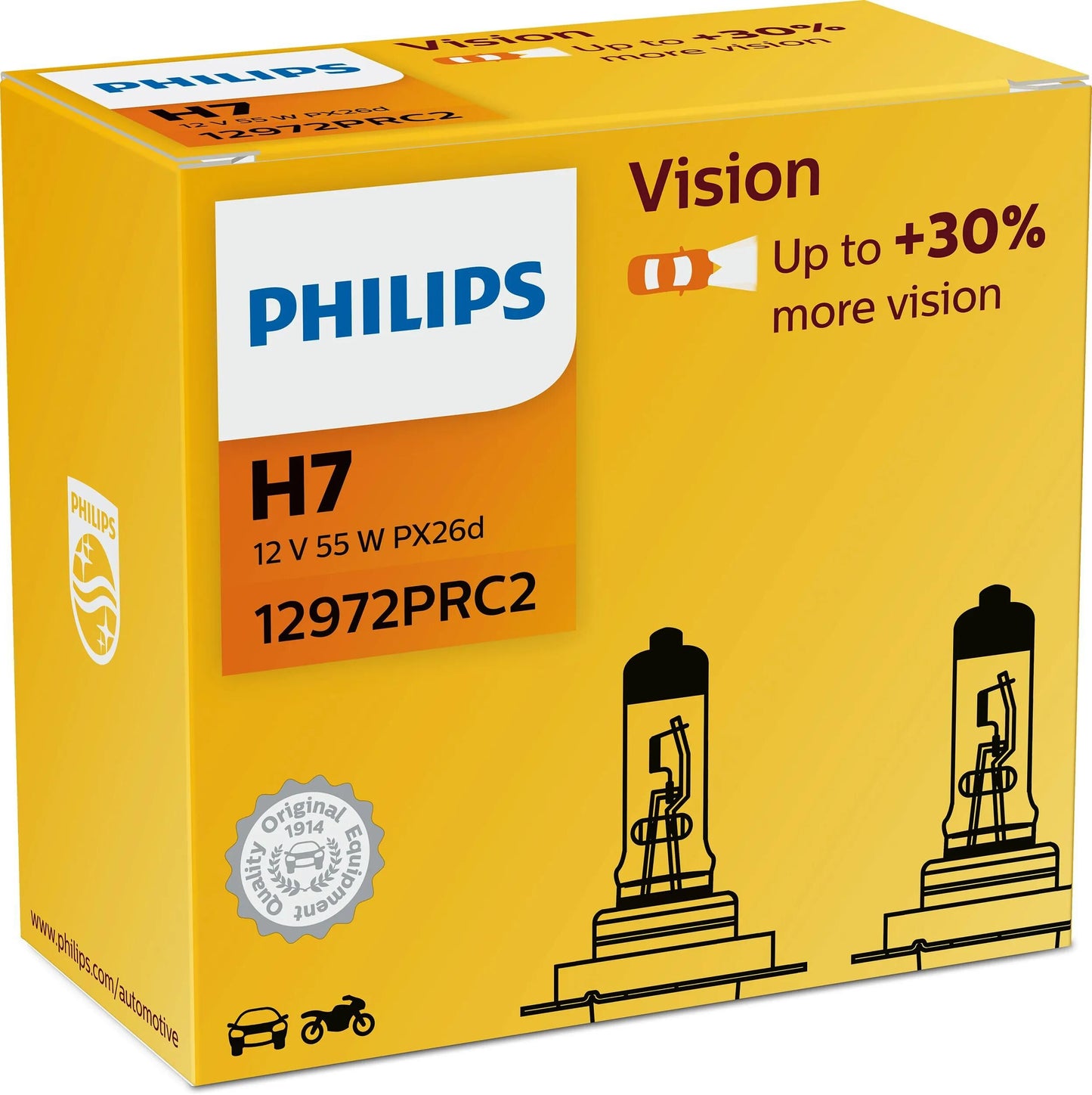 Philips lampe frontale h-7 kit de vision