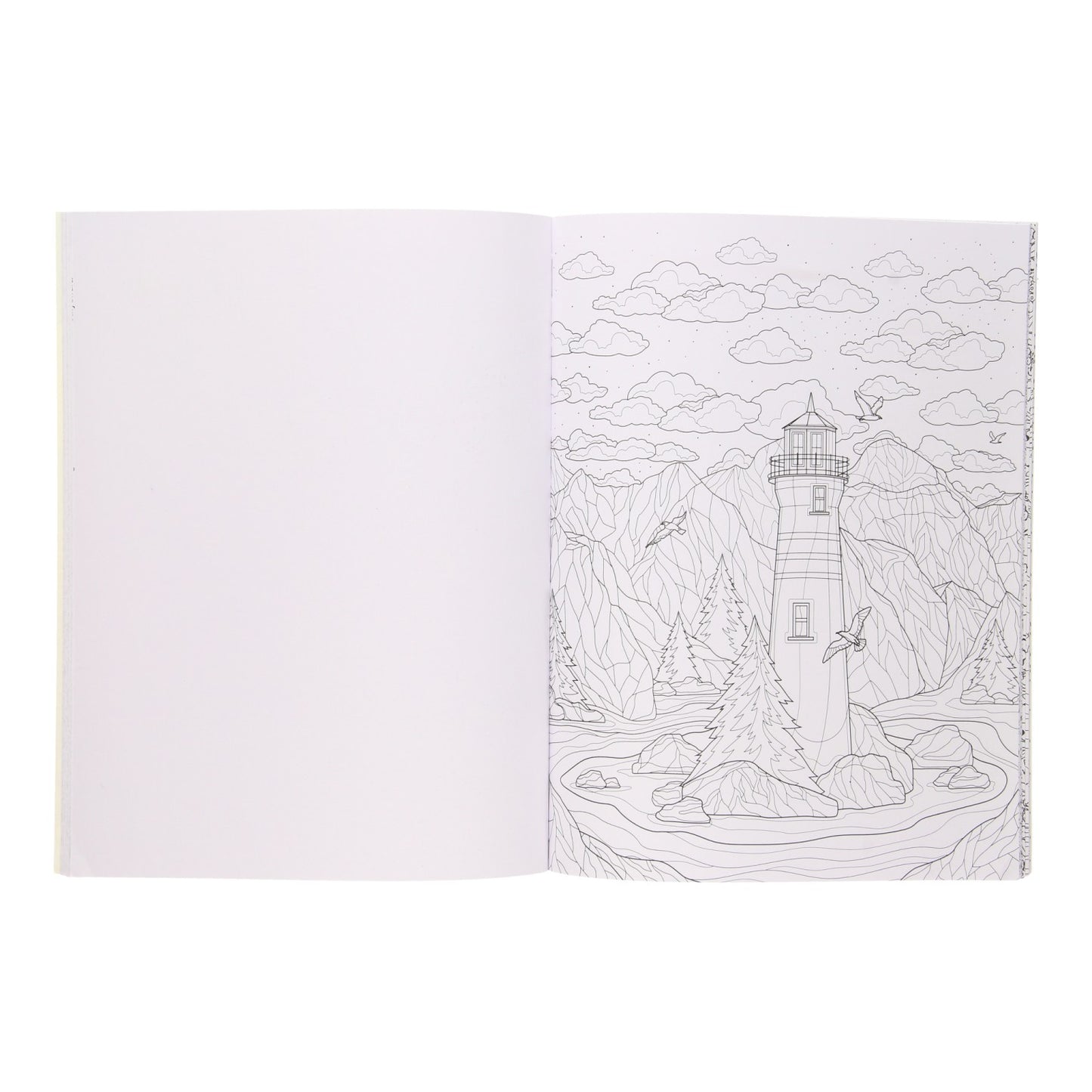 Paysage de livre à colorier