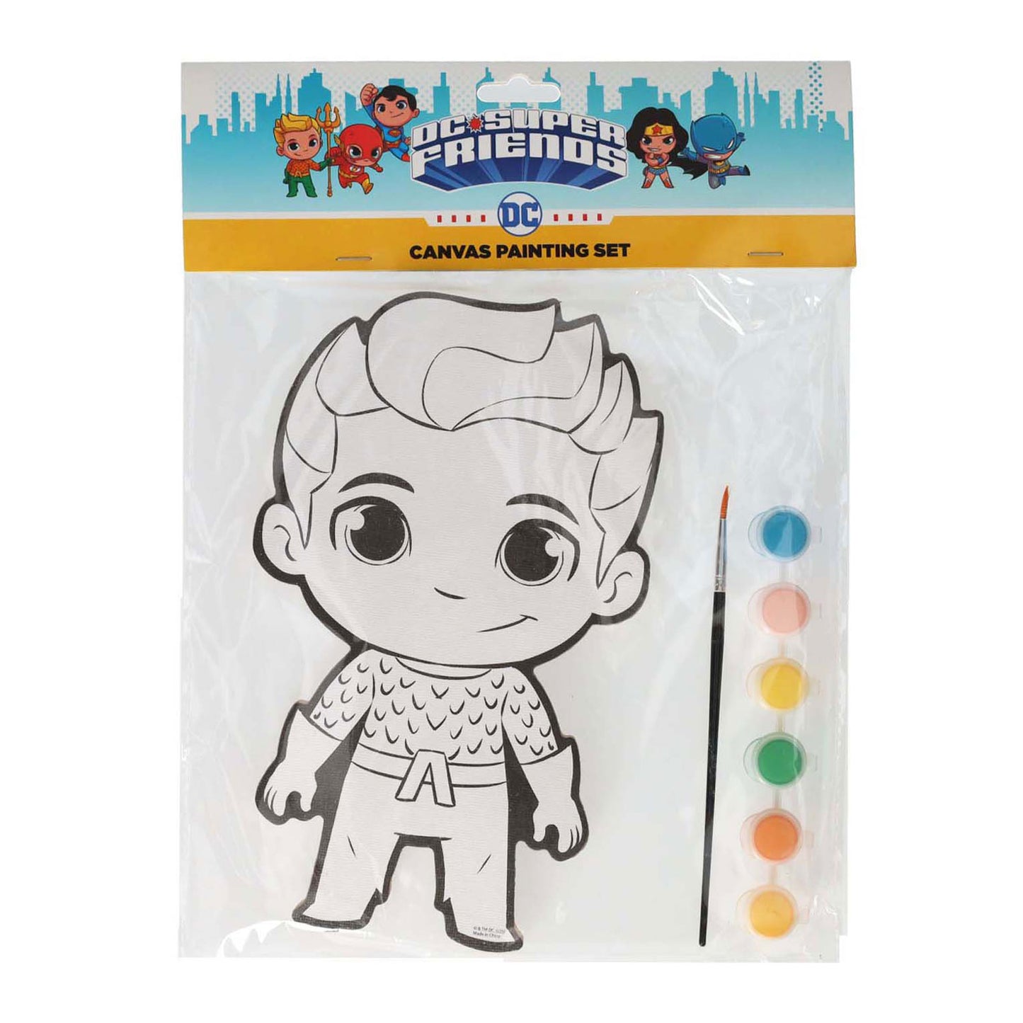Wins Holland peinture sur toile DC Comics - Aquaman - comprenant un pinceau et 6 couleurs de peinture