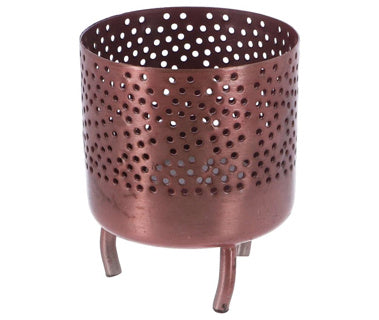 Cadeaux Amsterdam Gifts Amsterdam Metal Tealight Holder Luca 10x8 cm Cuivre