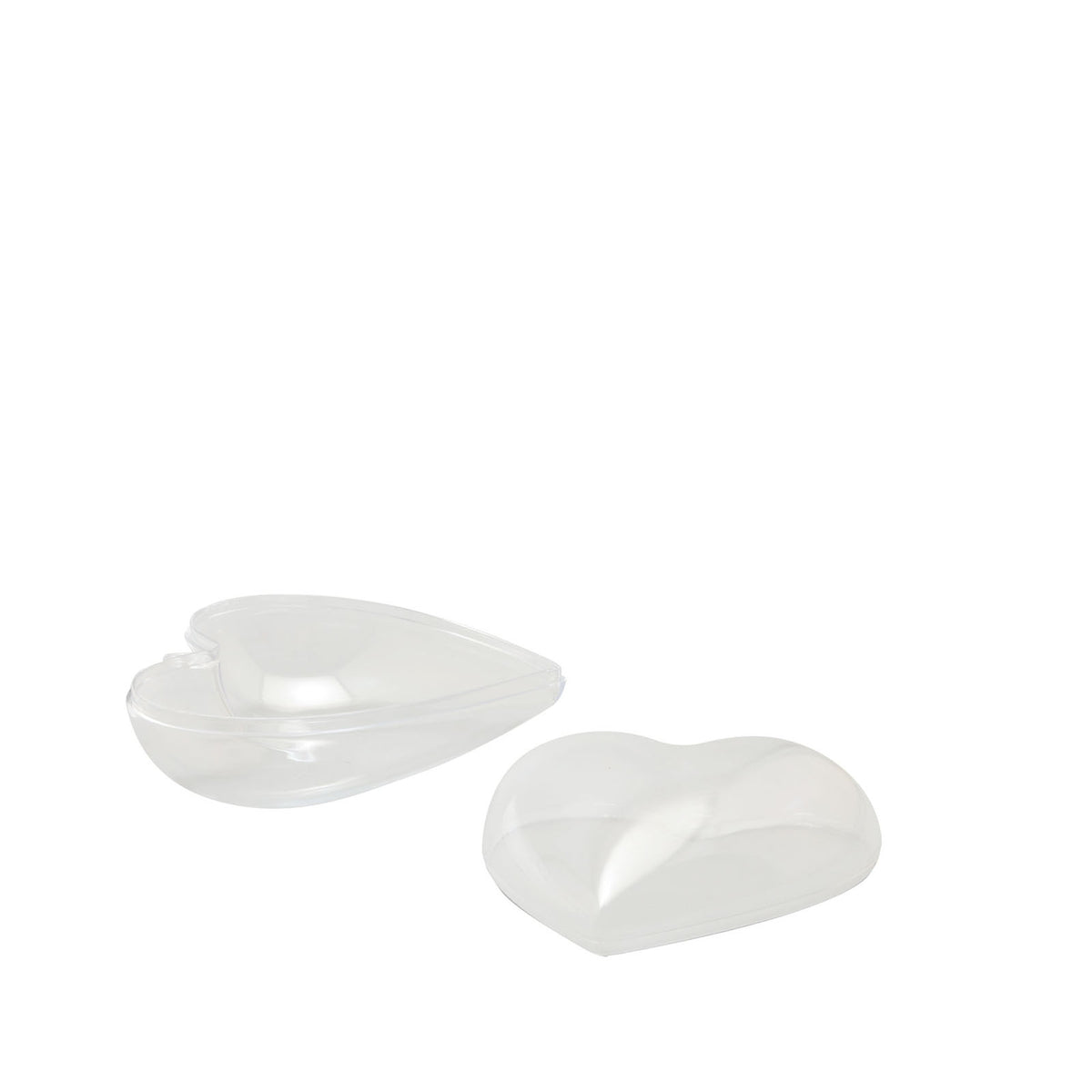 Vaessen creative • coeur en plastique 2 pièces pré-emballé 8 cm