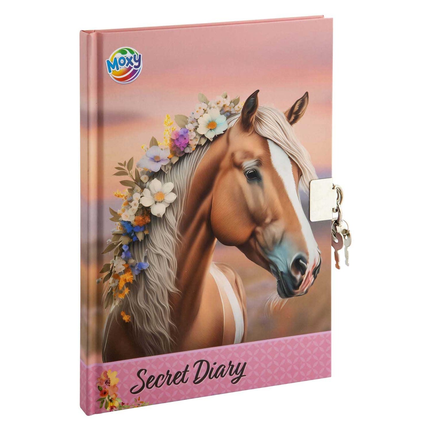 Agenda avec cadenas a5 collection chevaux 60 pages | 3 pièces