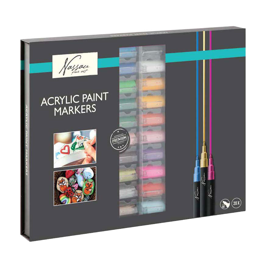 Ensemble de marqueurs acryliques Creative Craft Group Nassau - 20 pcs.