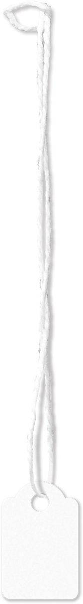 Étiquettes en fil Kangaro - 13x20mm - blanc - boîte de 500 pièces - étiquettes de prix avec cordon - k-700101