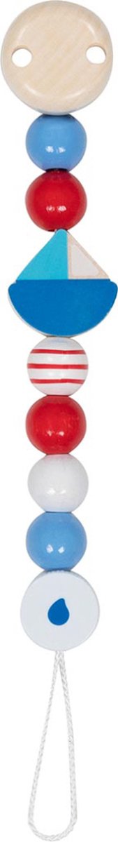 Chaîne tétine Goki - bateau - l21cm - bois