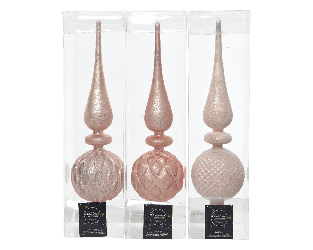Decoris Peak 31cm verre rose poudré