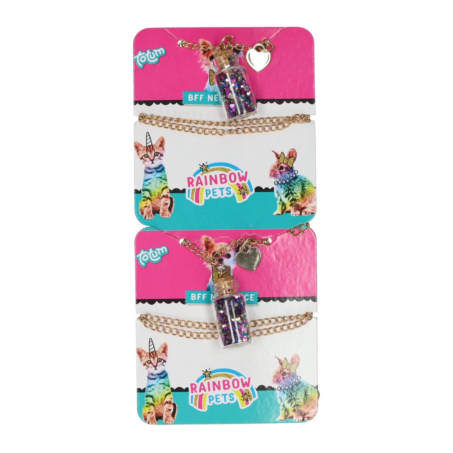 Colliers bff pour animaux de compagnie arc-en-ciel de groupe d'artisanat créatif - 2 pcs.
