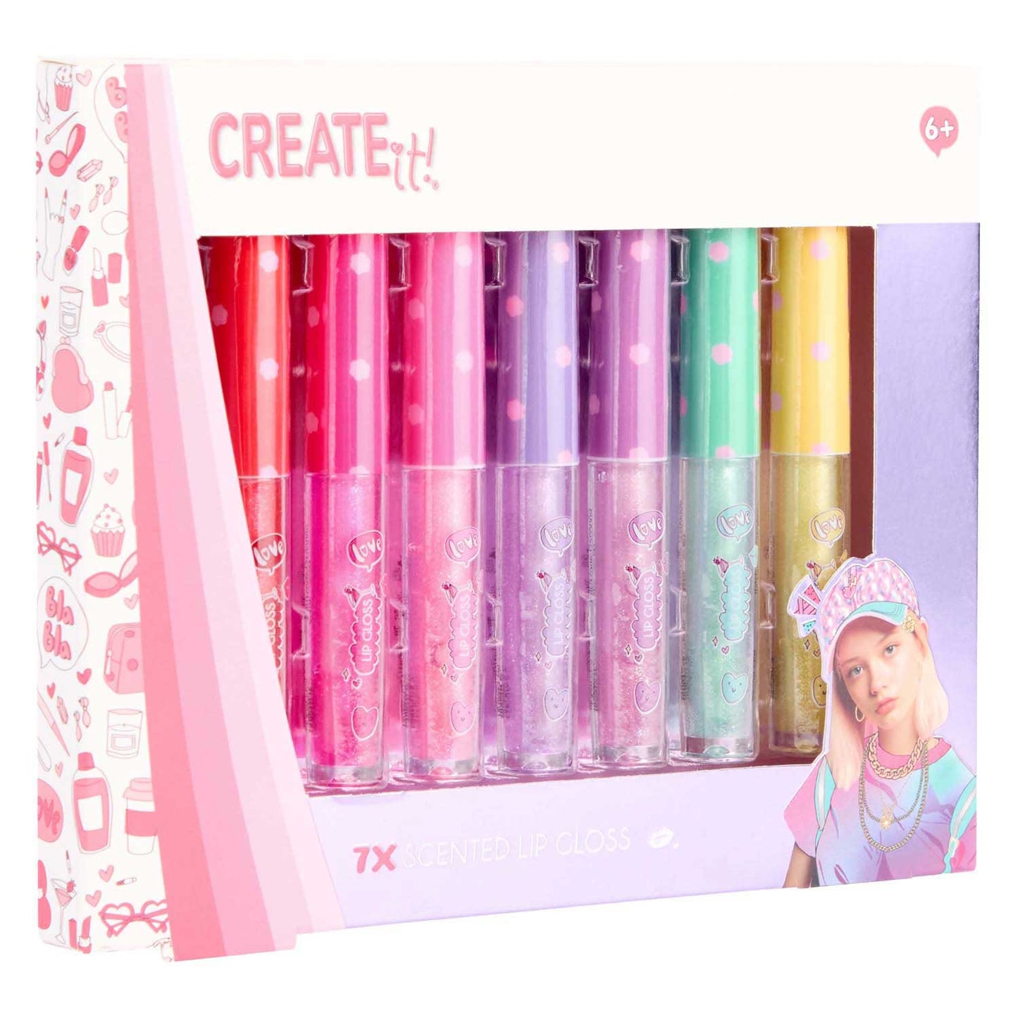 Créez-le ! create it brillant à lèvres parfum paillettes, 7 pcs.