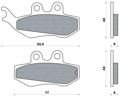Définir les blocs de frein NEWFREN FD0195 Runner 125-180, RS2000 pour