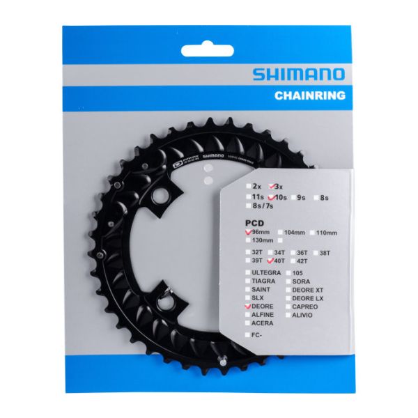Shimano plateau Deore 10V 40T BCD 96mm Y1WC98020 M6000