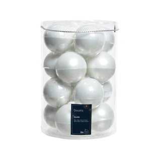 Kaemingk Boules de Noël en verre émaillé, mat mixdia8cm