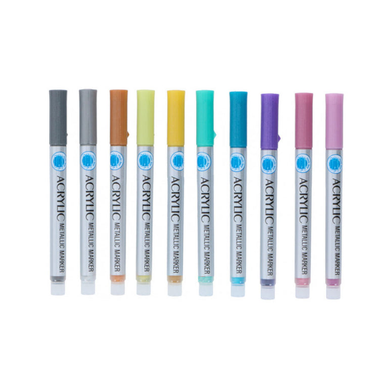 Marqueurs acryliques métalliques, 10e.