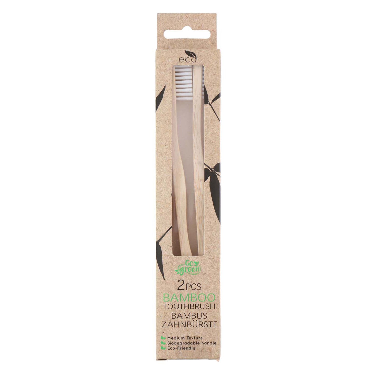 Brosse à dents en bambou, 2 pcs.