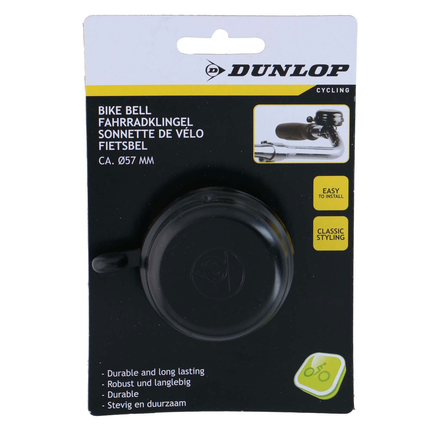 Dunlop sonnette de vélo noir 57mm