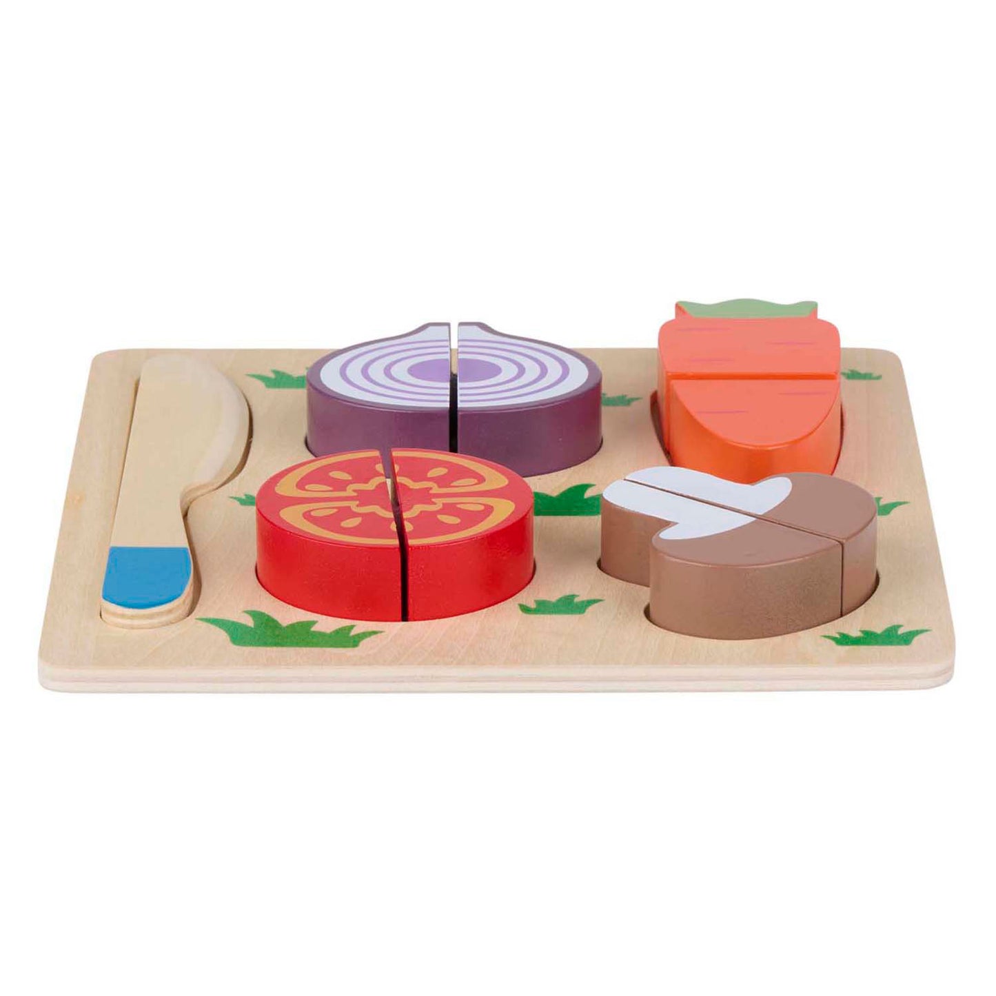 Puzzle à découper en bois légumes, 9 pcs.