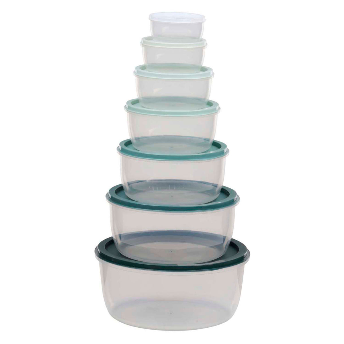 Boîte de rangement 6 pièces avec couvercle, ronde