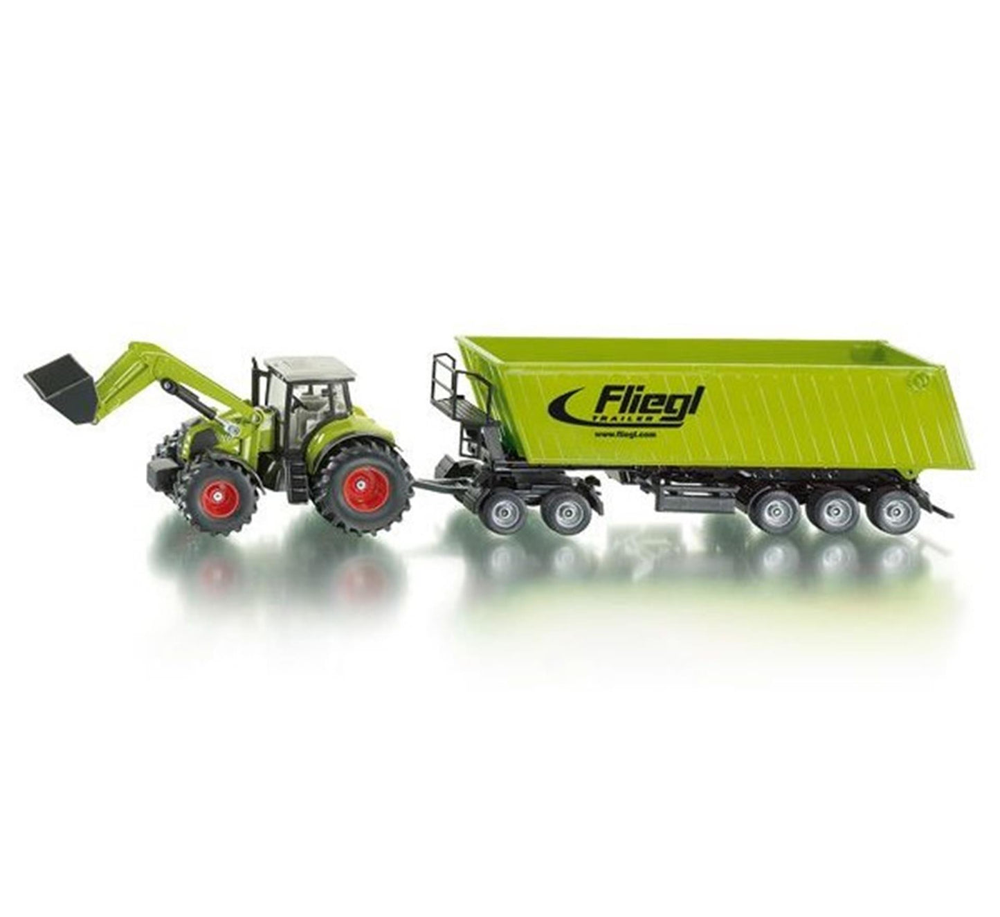 Tracteur Siku 1949 avec chargeur frontal, Dolly et Kiepwagen 1:50