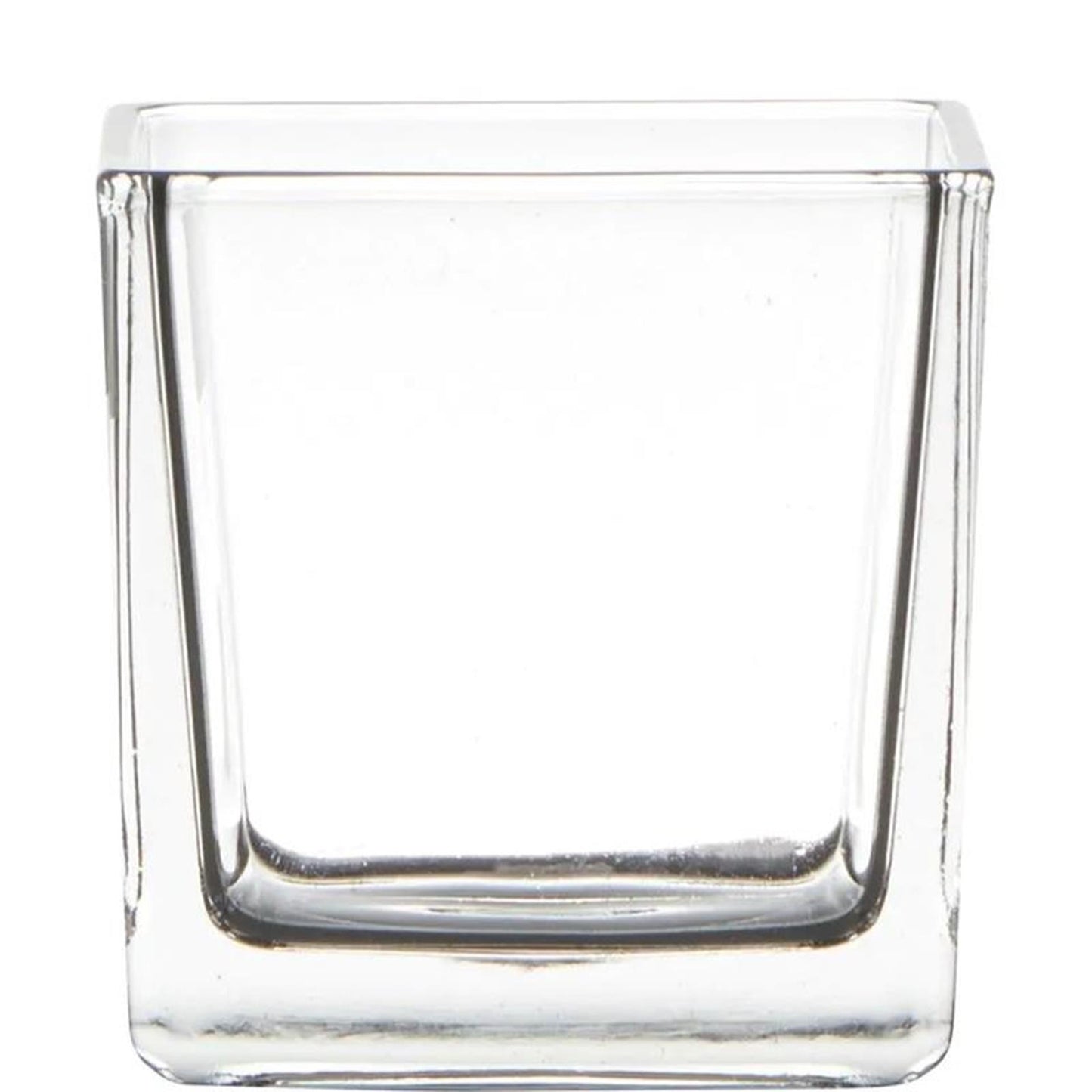Vase cube en verre hachette 8x8x8cm
